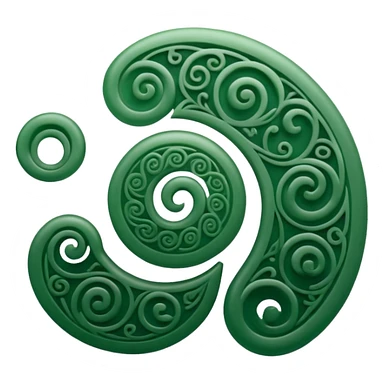 Unity Māori koru design at top sticker