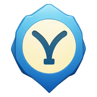 Blue verified checkmark with haxagon backround  sticker