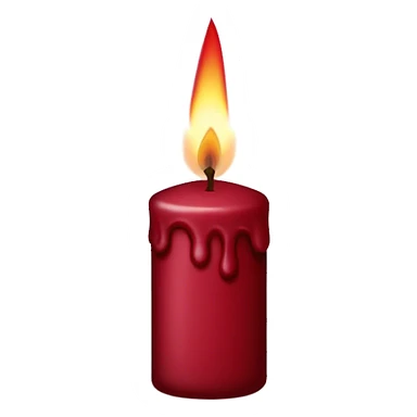 Dark red velvet candle sticker