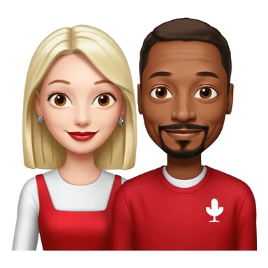  snoop dogg and elon musk in red dress sticker