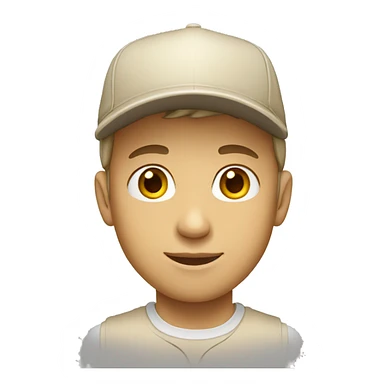 "Young man, white with  wearing a beige cap." sticker