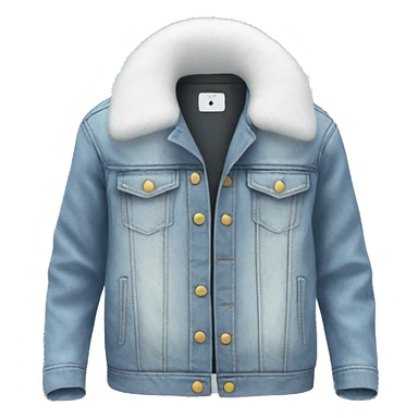 Light Denim Jackets with white fur sticker