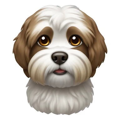 A small brown and white shitzu sticker