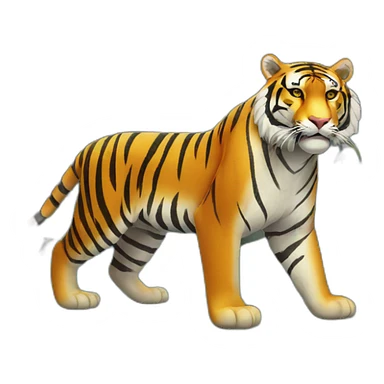 tiger in the paradise sticker