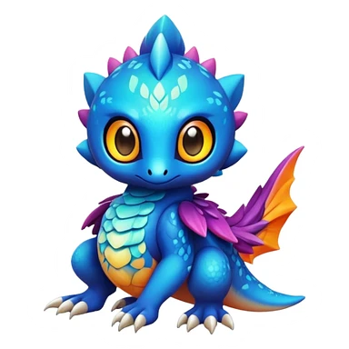 Exotic chibi Fakémon-creature sticker