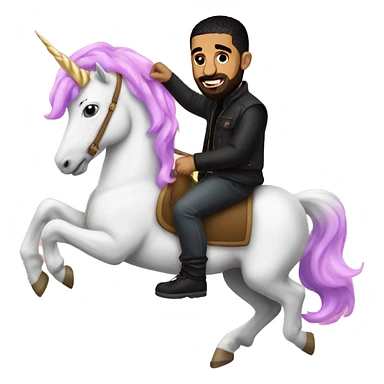 drake on a unicorn sticker