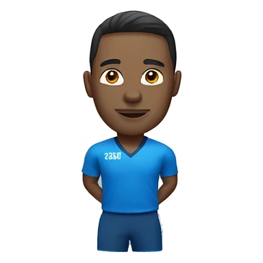 sport man in blue sport suit sticker