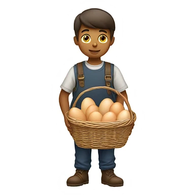 Boy with eggs  sticker