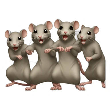 group of arabic rats fighting sticker
