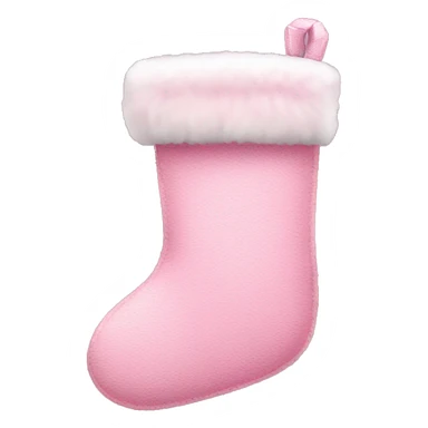 Pink christmas stocking with fur sticker