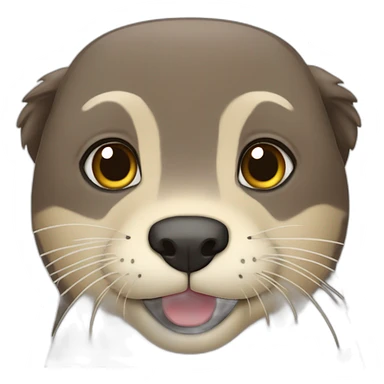 Loutre sur un chien sticker