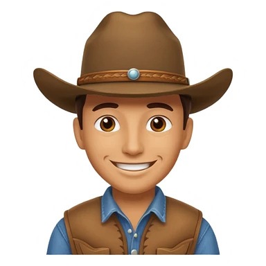 Cowboy smiling sticker