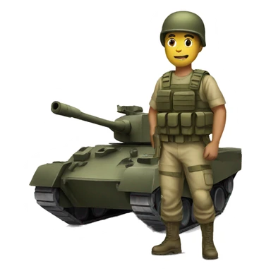 soldier and tank sticker