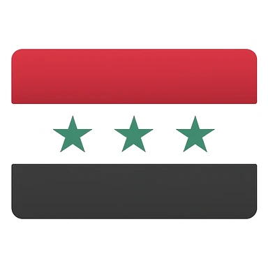 flat design style Syria 3 stars sticker