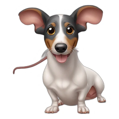 Sausage dog rat sticker