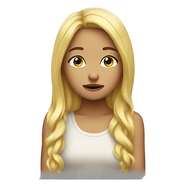 Blond Girl cry Peace  sticker