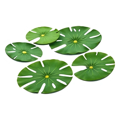 Round water lily leaf sticker