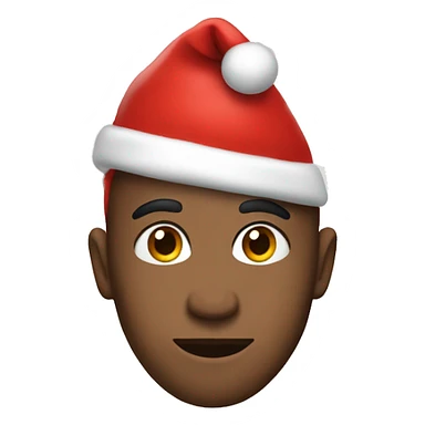 JC wearing a Santa hat sticker