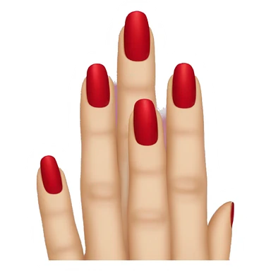 Red nails sticker