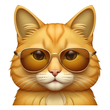 yellow cat wearing sunglasses sticker