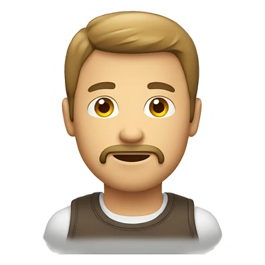 A man looking at the phone sticker