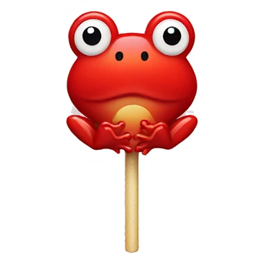 red frog lolly sticker