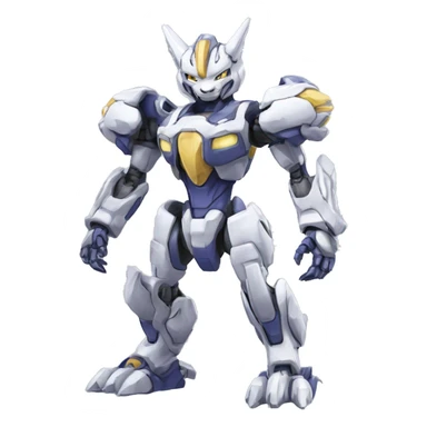 WereGarurumon-Mewtwo-Medabot-Mecha sticker