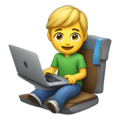 Student with gamepad playing game on macbook sticker