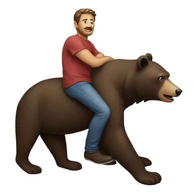 Man on the bear sticker