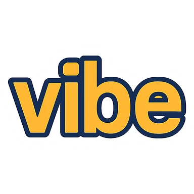 modern, clean text image with the word 'vibe' centered, correct spelling, no emoji or face sticker