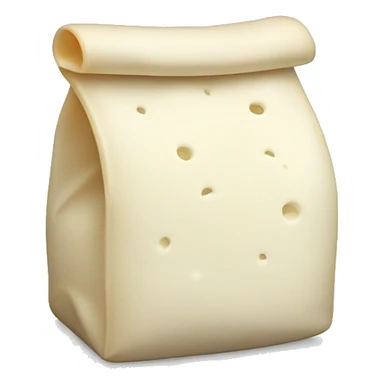 Bag with white powder cheese  sticker