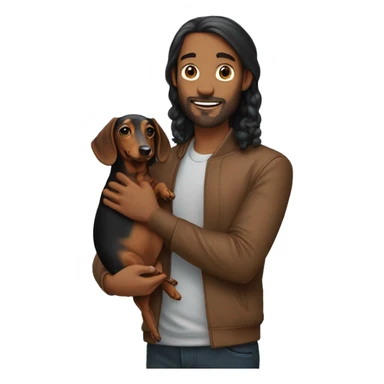 I’m holding Dachshund  sticker