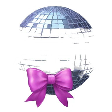 Disco ball with bows sticker