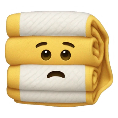a folded cozy blanket  sticker