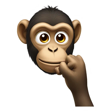 Monkey picking nose sticker