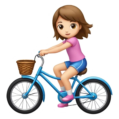 Litte girl on a bike sticker