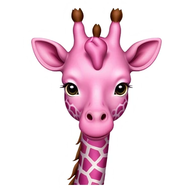 Pink giraffe sticker