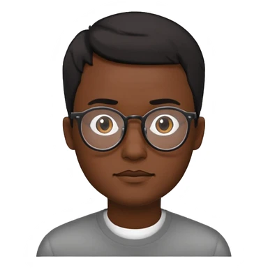 zumbi masculino, óculos fino, cabelo baixo sticker