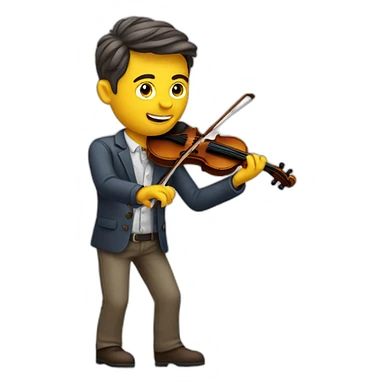 architect playing a violin sticker