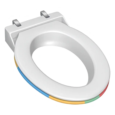 Paper toilet seat with a hole it sticker