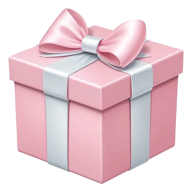 Pastel pink gift box with bow  sticker