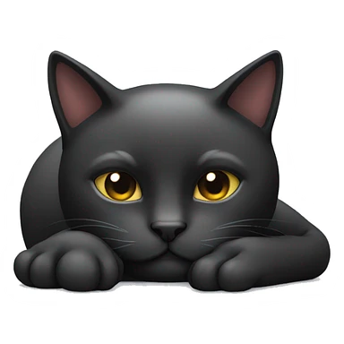 Black Cat dozing sticker