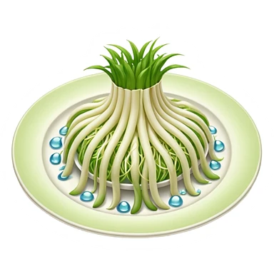 Bean sprouts laid on plate sticker