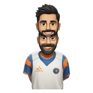 Kohli with gada sticker