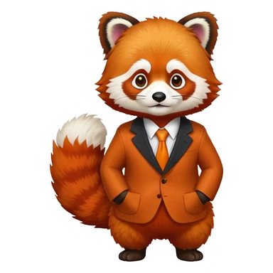 red panda with laywer hair sticker