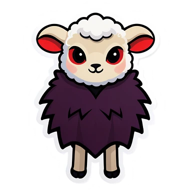Vampire lamb sticker