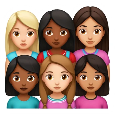 3 black girls one Mexican girl  sticker