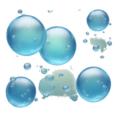 Water bubbles sticker