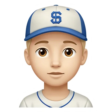 charming boy in baseball ugh cap sticker