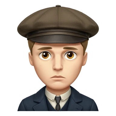 Tommy Shelby make his face exact  with  hat  sticker